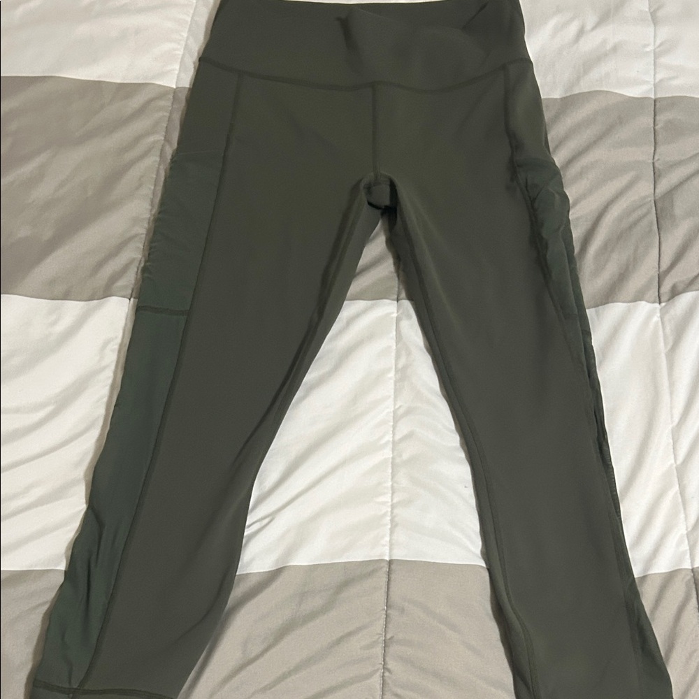 Olive Green Athletic Leggings